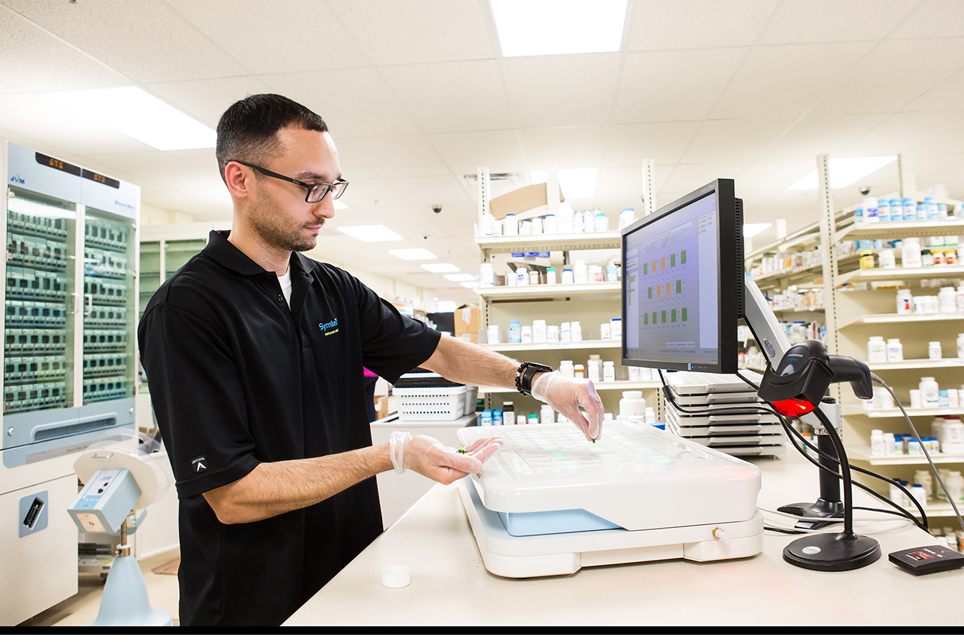 Symbria technician using Safe Loader