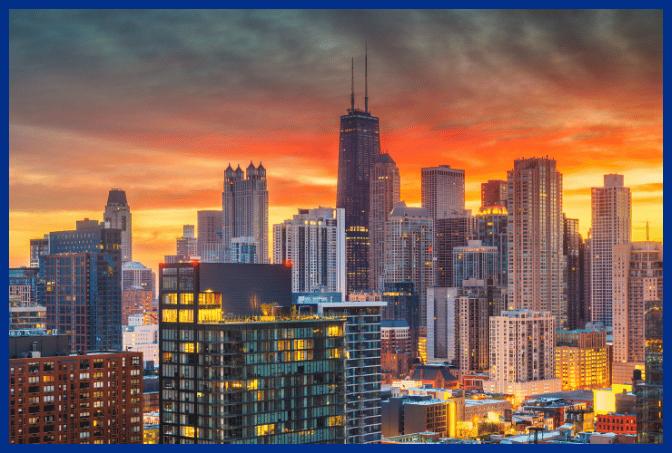 Photo of fall Chicago Skyline