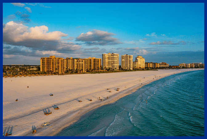 Photo of a beach skyline, Marco Island, Florida